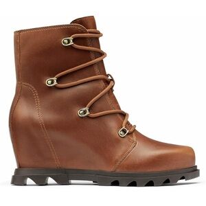 Sorel Joan Arctic Wedge III Lace-up Boots, Hazelnut/Blackened Brown Size 7 Shoes